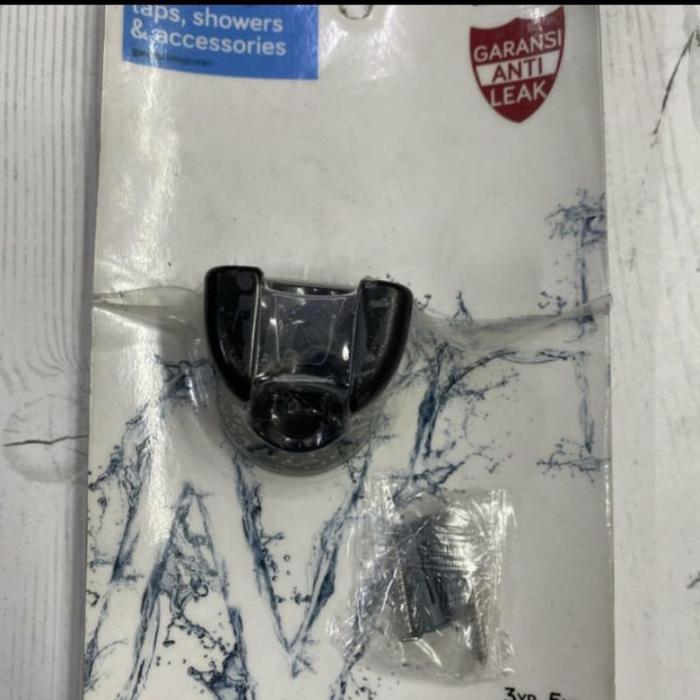 Dudukan hand shower waterplus hitam