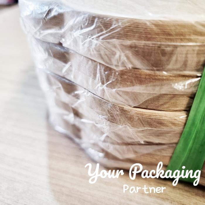 Safitiri Kertas Minyak Bulat Bunga Piring Kertas Nasi Isi 150 Lm Samir Coklat Alas Nasi