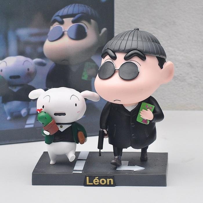 16cm Crayon Shin-Chan Model Dolls Anime Figure Cosplay Platinum Saber