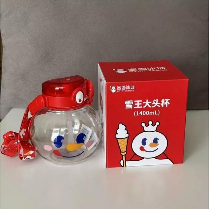 Botol minum mixue tumbler mixue kepala xuewang 1400ml CHOCHO88