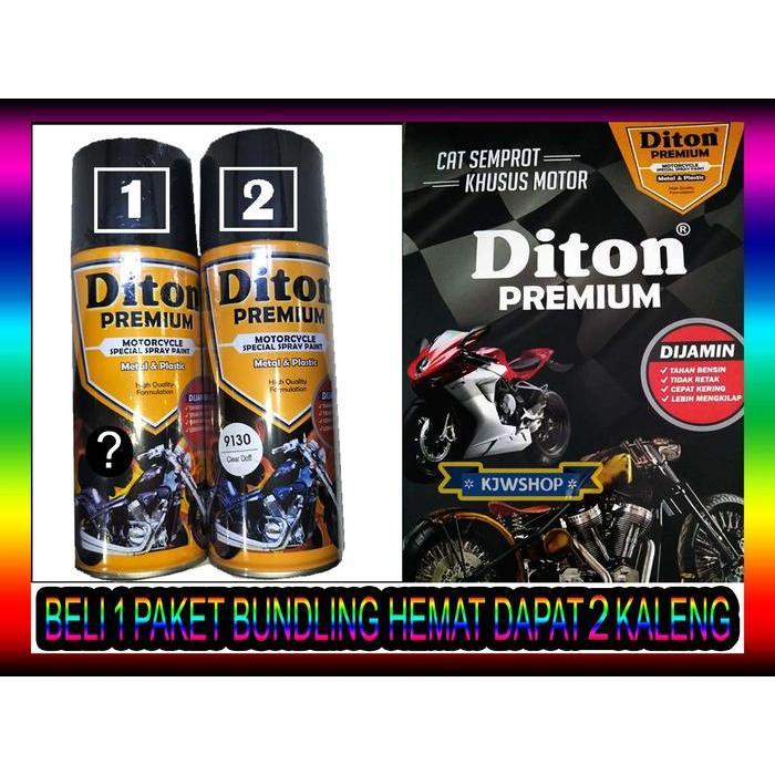 Paket 2 Kaleng Diton Premium 9130 Clear Doff Cat Semprot Aerosol Spray