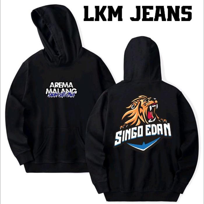 jeket hoodie arema fc. aremania jaket premium. jaket pria wanita