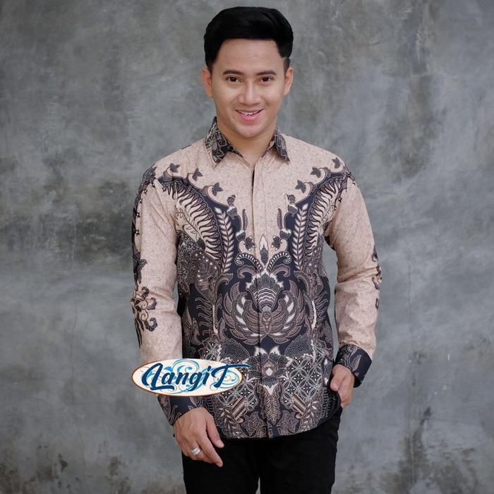 Kemeja Baju Batik Pria Lengan Panjang motif Alexander Batik Murah Toko Mba Desi