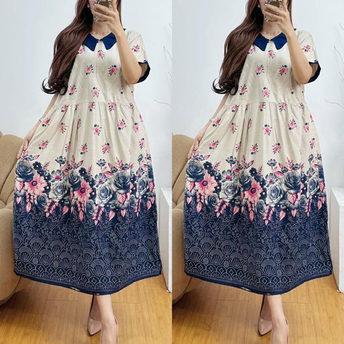 ALYA DASTER LD 110 DASTER KERAH KEKINIAN BAHAN RAYON PREMIUM ADEM WARNA GRADASI