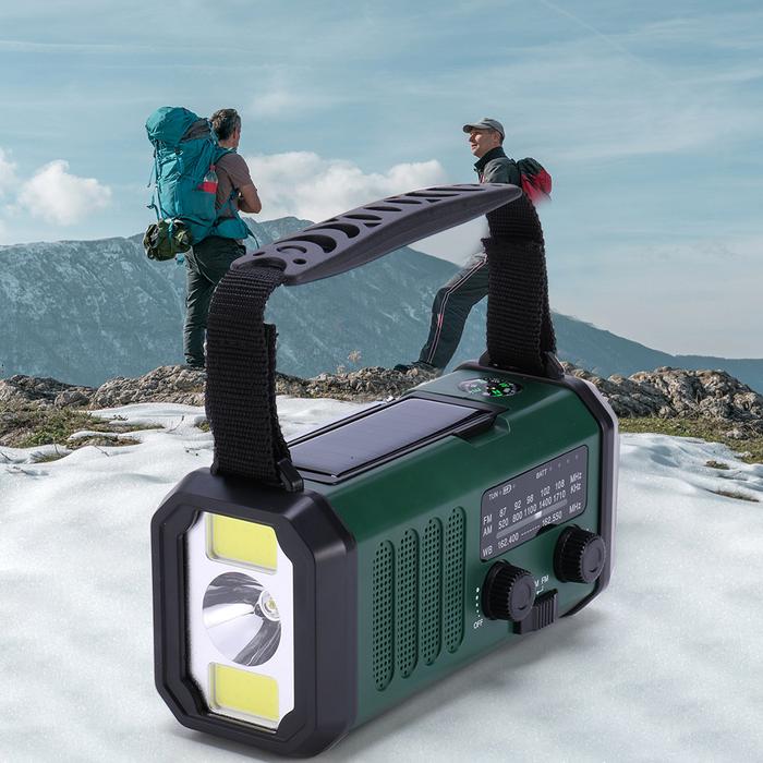 LED Portable Radio AM/FM/WB 10000mAh Solar Radio Charger Flashlight