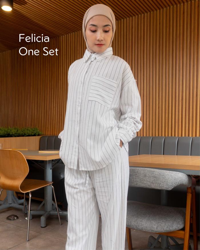 FELICIA ONE SET – Setelan Wanita Formal Work Hijab Friendly by Kean Outfit