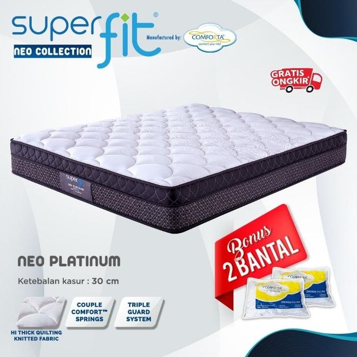 springbed kasur matras plushtop spring bed Comforta - Superfit tipe Neo Platinum 200x200, 180x200,