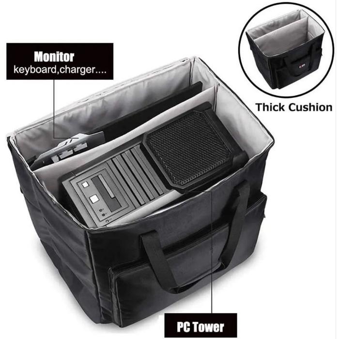 Tas Komputer Gaming / Desktop PC Carrying Case - Warna Hitam
