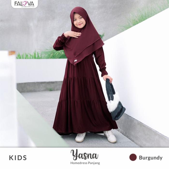 Yasna Gamis Anak by Falova - Burgundy size XXL