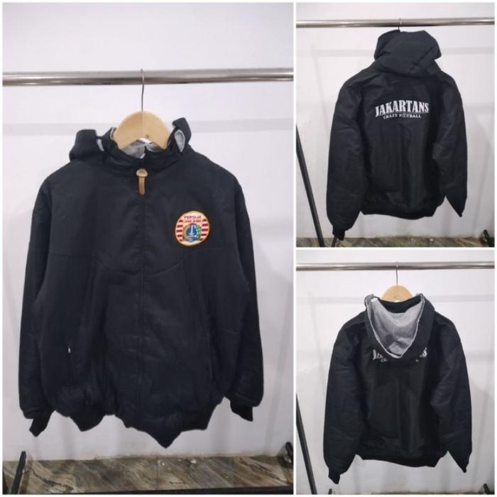 JAKET BOMBER PERSIJA LOGO BORDIR BISA BOLAK BALIK TERBARU MUSIM 2020/2021