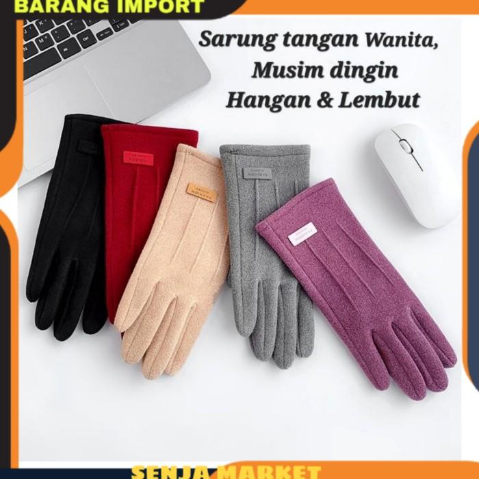 U♫1J SARUNG TANGAN WINTER MUSIM DINGIN SALJU TEBAL TOUCHSCREEN WANITA Q☎7Q