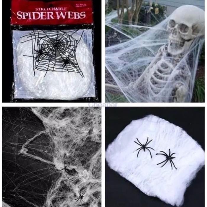 Dekorasi halloween/sarang laba-laba/spiderweb/jaring laba-laba