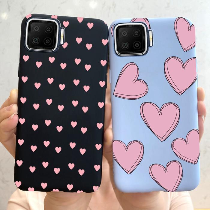 For OPPO A73 5G Case Cute Love Heart Fundas Soft Silicone Shockproof