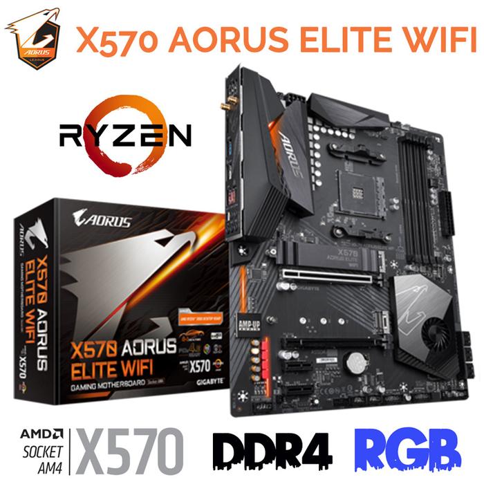 Socket AM4 Motherboard Ryzen Gigabyte X570 AORUS ELITE WIFI Mainboard