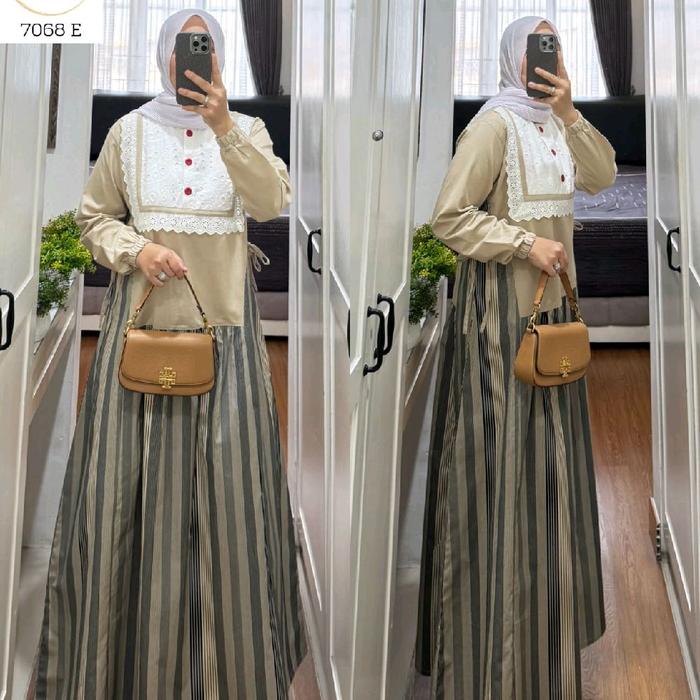 GAMIS KATUN KOMBINASI SYAINA BY SEMUT/ ORIGINAL DRESS SYAINA