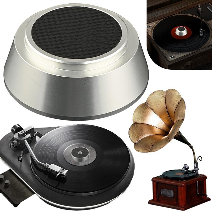 LP Vinyl Record Player Disc Turntable Stabilizer Aluminum Alloy LP Disc Stabilizer Vinyl Clamp Recor