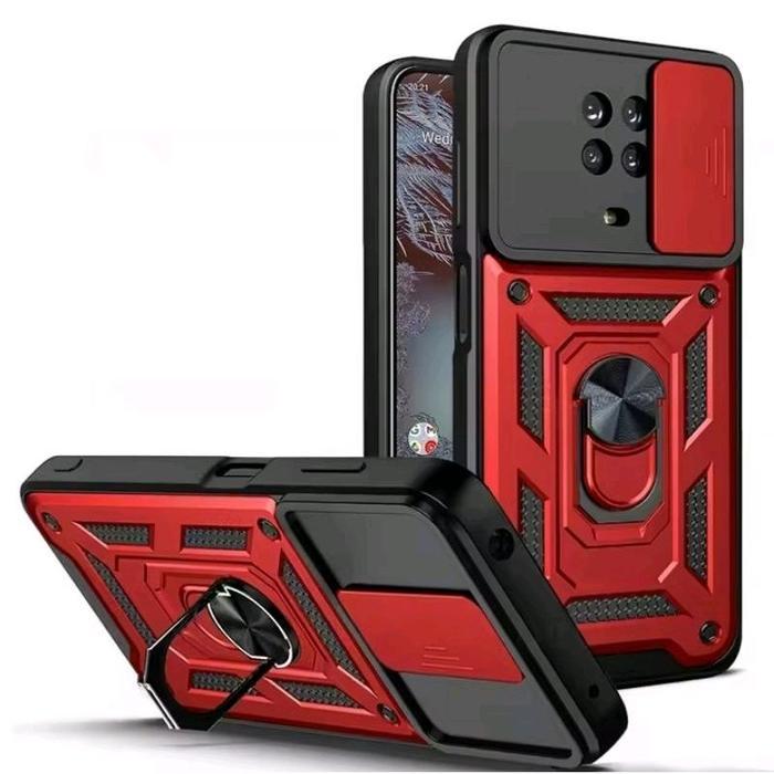 Casing Armor Transformer Compatible With Infinix Note 50 50 Pro 50X 50S Case Iron Amror Slid+Ring Pr