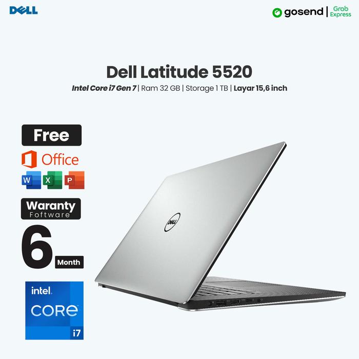 Laptop Workstation Dell Precision 5520 Intel Core i7 Gen 7 Ram 32 GB SSD 1 TB GPU Nvidia Quadro 4 GB