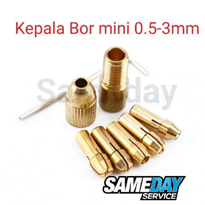 Kepala Bor Mini Collet Chuck Mini Drill 7pcs 3.17mm /Set