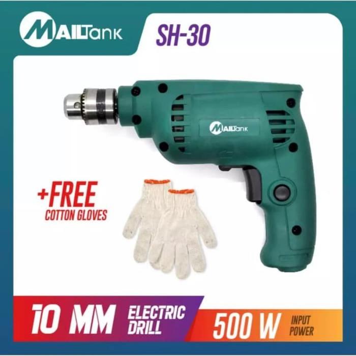 BOR LISTRIK 10 MM SH 30 MESIN BOR TANGAN MAILTANK SH 30 DRILL MAILTANK