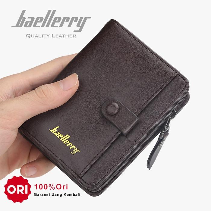 BAELLERRY D9153 Dompet Pria Wanita Bahan Kulit PU Leather Premium BAEOS