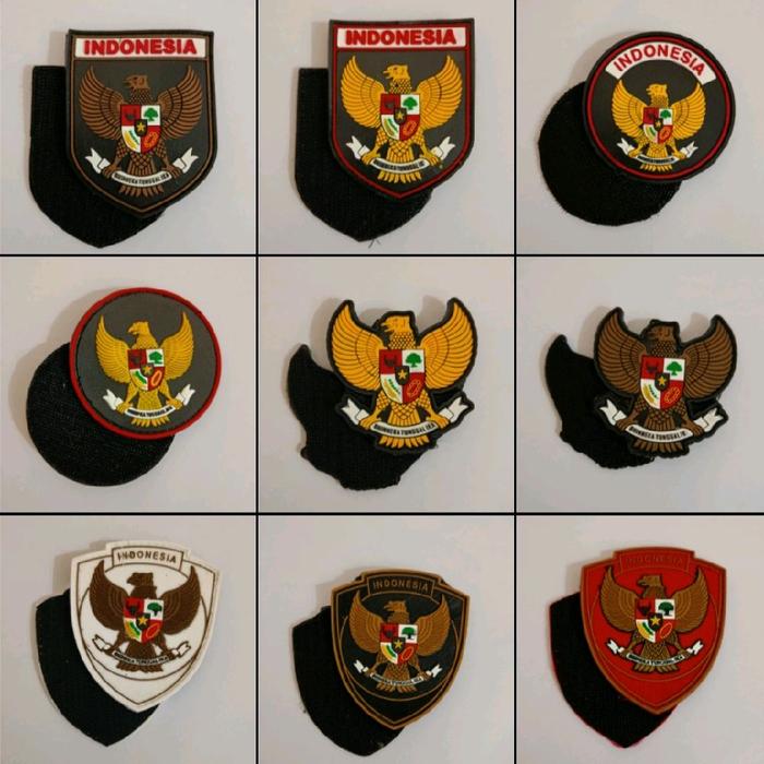 patch rubber aksesoris tempelan karet logo garuda