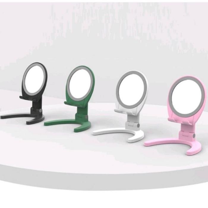 Holder Phone Meja Cermin Stand Hp Tab Folding Desktop Universal Hd-47