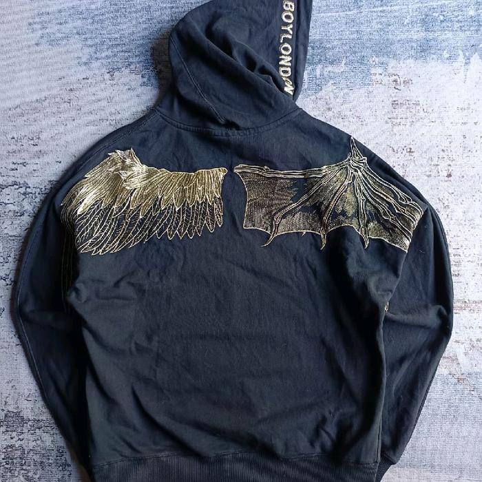Hoodie boy LONDON angle wings bordir