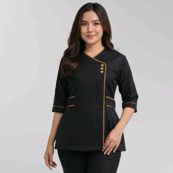 ATASAN Seragam Kerja Wanita / Klinik Kecantikan / Suster / Baby Sitter ATHENA Uniform - SALLY Series