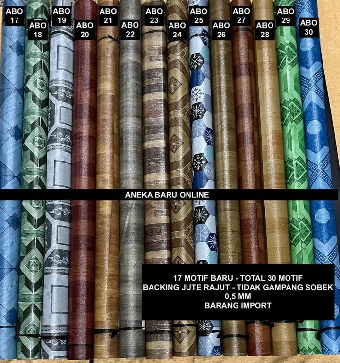Karpet Vinyl Lantai Roll/Gulungan Import Motif Kayu/Terazzo - Lebar 2 M Panjang per 0.5 M Tebal 0.5 