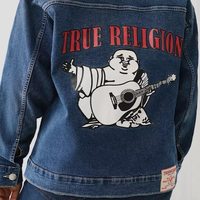 True Religion - LOGO OVERSIZED DENIM JACKET - Unisex - size L