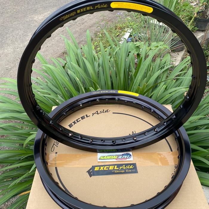 VELG TAKASAGO EXCEL ASIA RING 17 160 185 RIM TAKASAGO EXCEL ASIA BLACK SILVER VELG EXCEL ASIA 160X17