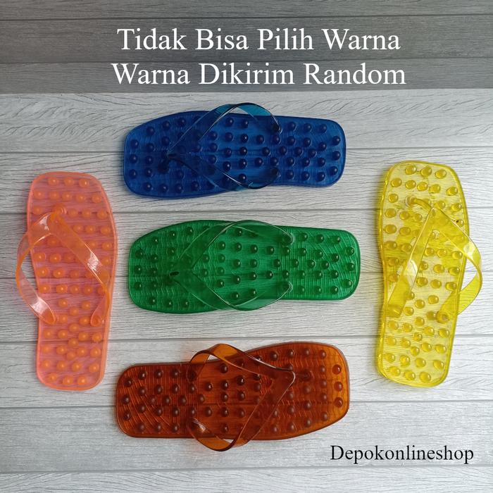 Refleksi Duri Besar Sandal Refleksi Duri Besar Akupresur Plastik Ukuran 39-44 Besar Sendal Jepit Rel