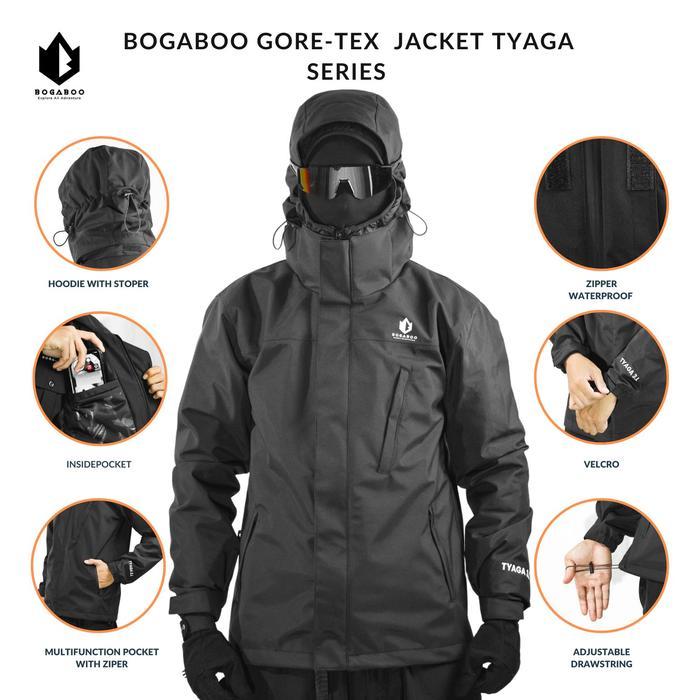Eiger - BOGABOO JACKET GTX 3 LAYER TYAGA WATERPROOF Pria Wanita  - Jaket Anti