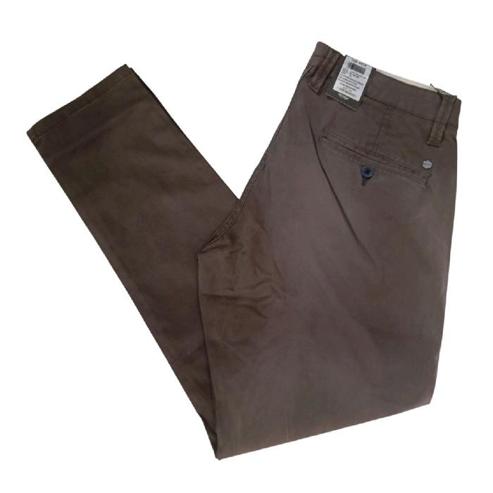 Celana Chinos Pria OXYGEN Slim-Fit  Warna Coklat kopi Kualitas Premium 708-9518