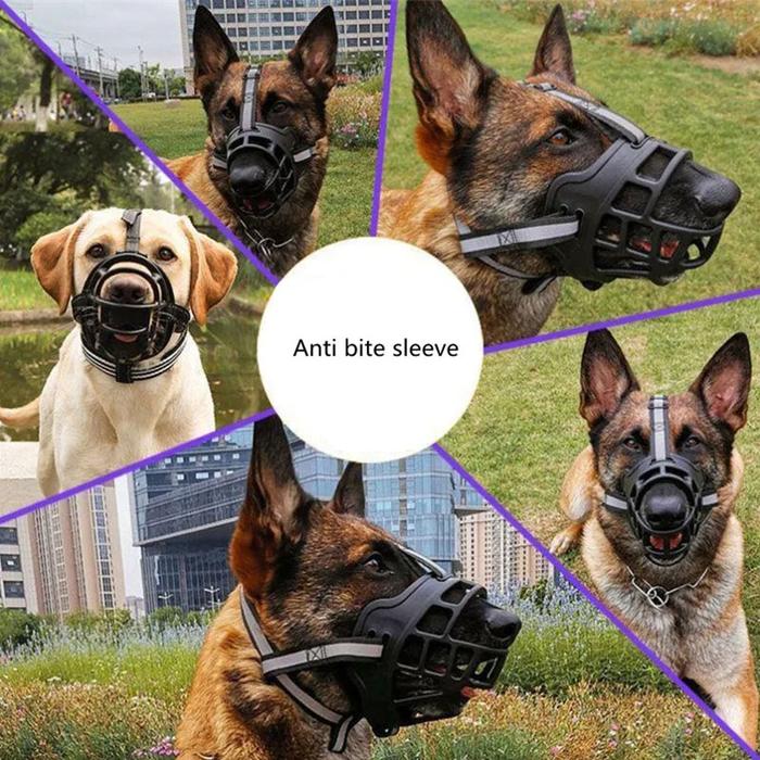 Soft Silicone Pet Dog Muzzle Anti-biting Chewing Mask Breathable Basket Dog Muzzle Durable Strong Ma