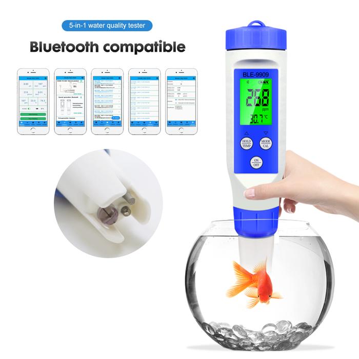 Digital TDS PH Meter PH/TDS/EC/Salt/Temperature Meter Digital Water