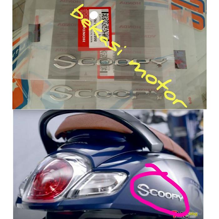 emblem logo honda scoopy new sepasang OSEAN