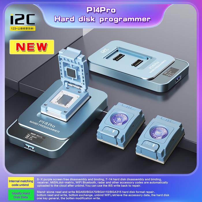 I2C P14PRO BGA70 BGA110 Hard Disk Programmer Data Read Write