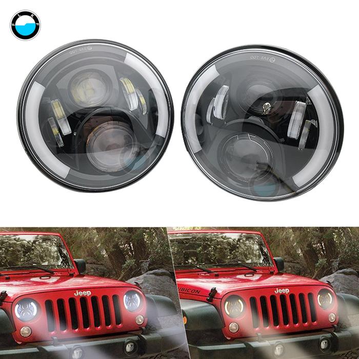 2X7 Inch 60W H4 LED Headlights Lamp For Jeep Wrangler Hummer 7 Inch