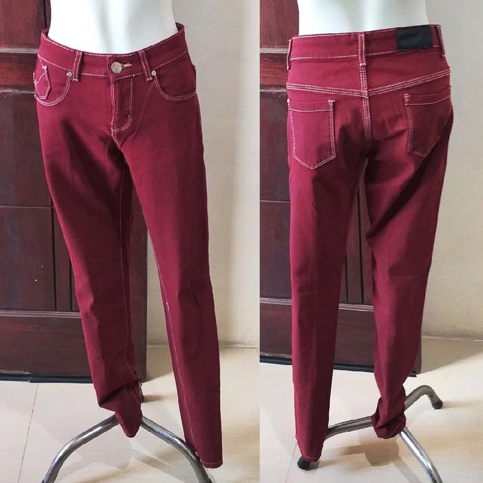 SALE CELANA JEANS SKINNY MARONN A2T