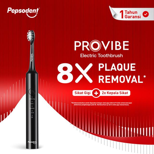 Pepsodent Provibe Sikat Gigi Elektrik - Starter Kit Pink