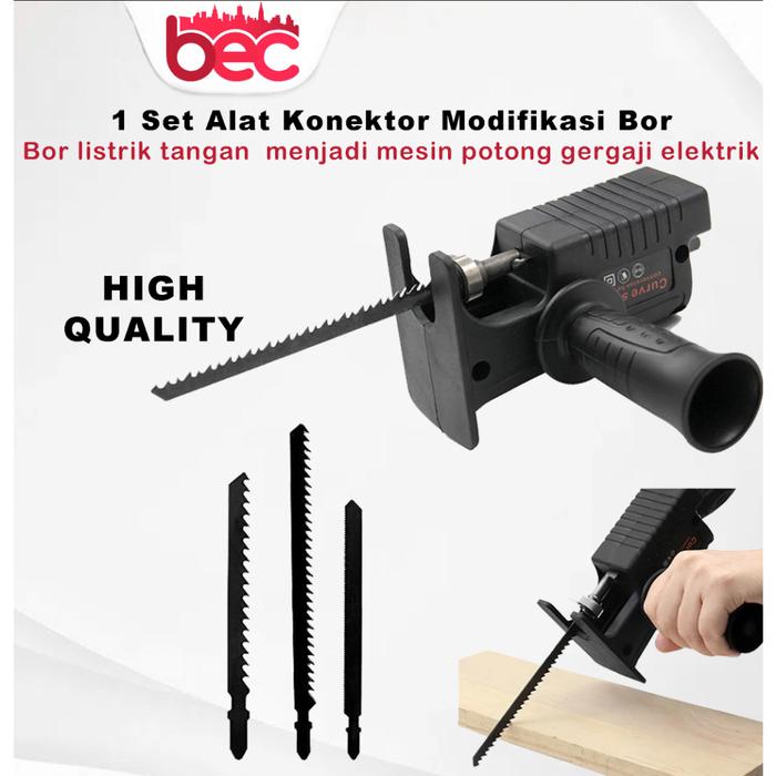 Adaptor Jigsaw Adaptor Bor Ke Gergaji Konektor Electric Drill Jig saw