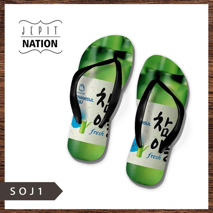 [SENDAL JEPIT] Soju korea jinro (SOJ) Sendal Jepit Cowo Pria Wanita Perempuan Dewasa Anak Balita San