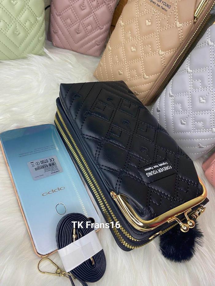 Tas Hp Behel Resleting 2 Dompet Hp Wanita Behel Bordir