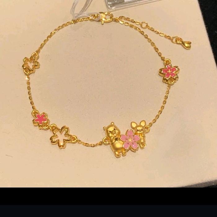 Gelang emas 24 k Winnie the pooh disneyland hk