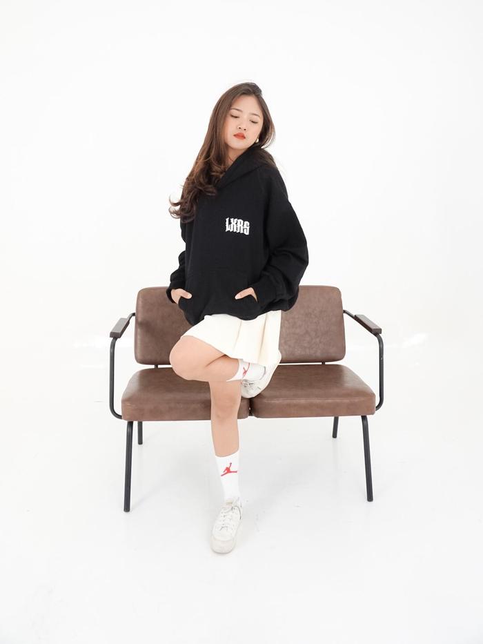 JAKET HOODIE GRAPHIC HITAM LXCASUAL 'LX BANDANA NEW'