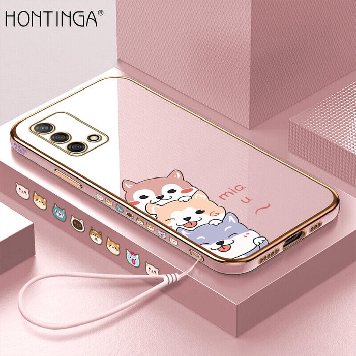 Hontinga Casing Ponsel untuk OPPO A95 A74 4G, Pelindung HP Kotak TPU