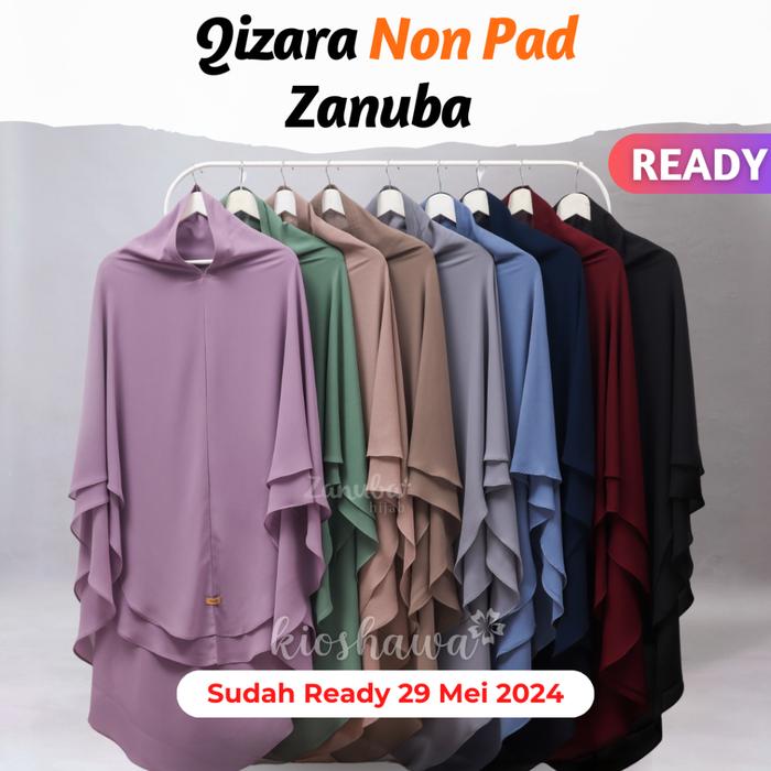 QIZARA NON PAD Zanuba Hijab Official Jilbabsyarie . Khimar Nonpad Ceruti 2 Layer Terbaru KiosHawa
