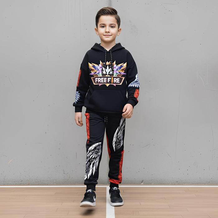 Setelan Celana Gaming FF Angel Sweater Hoodie Free Fire Grandmaster Anak Usia 6-14 Tahun Baju Fashio